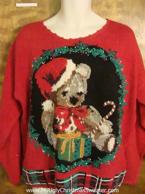 80s Teddy Bear Tacky Xmas Party Sweater