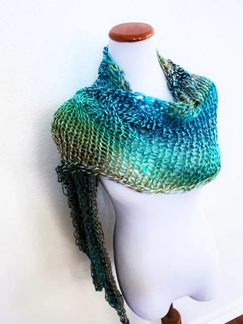 Alfie shawl, knit kit 40% off