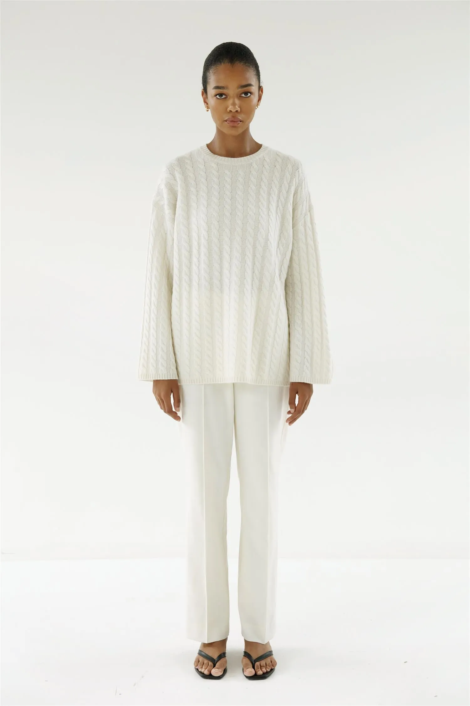 Noa Almada Label - Cream Cable Knit Sweater