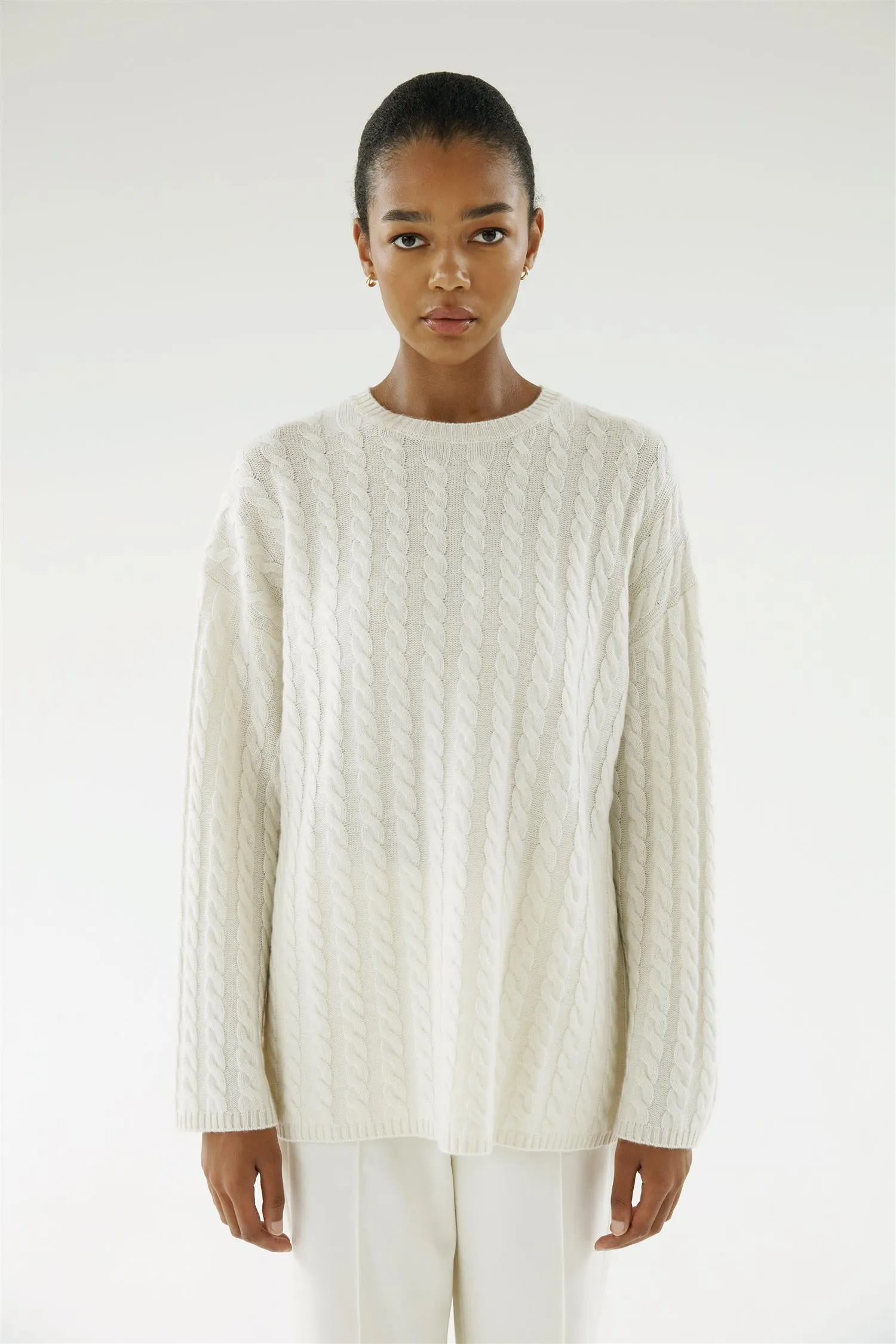 Noa Almada Label - Cream Cable Knit Sweater