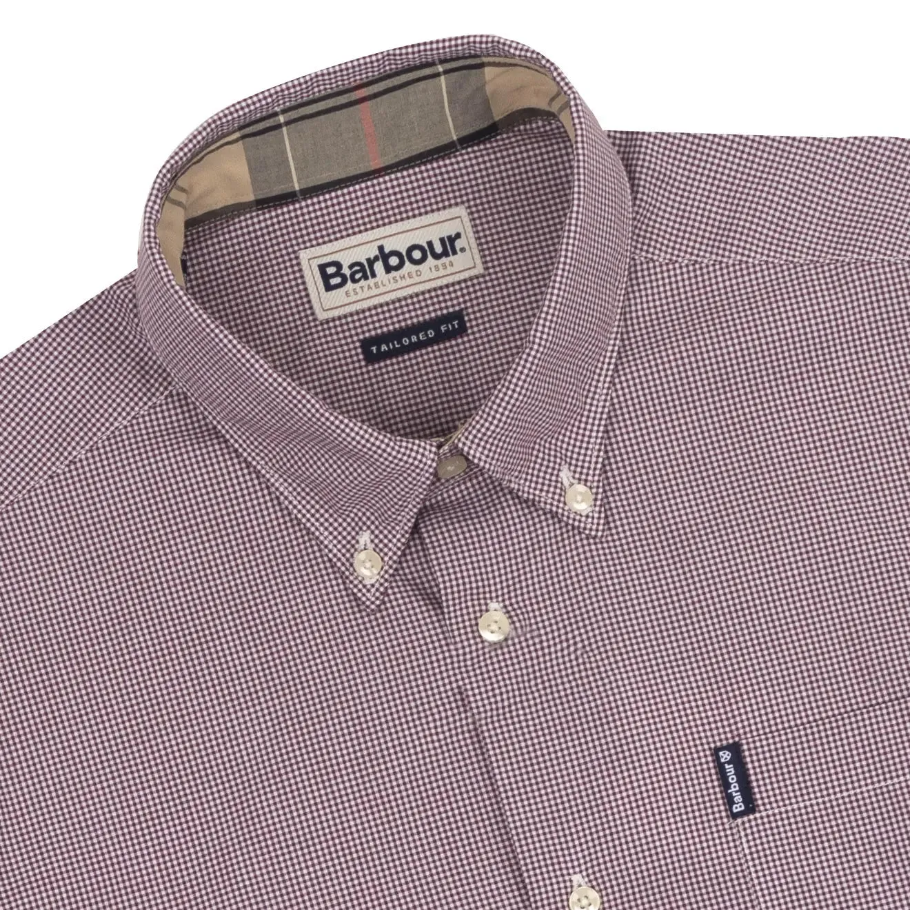 Barbour Gingham 23 Tailored Fit Shirt Red