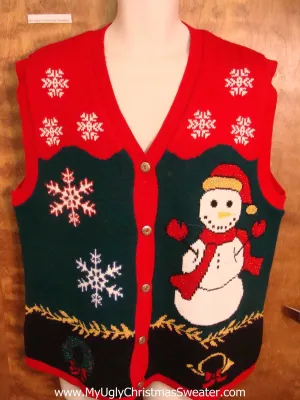 Best Snowman Ugly Christmas Jumper Vest