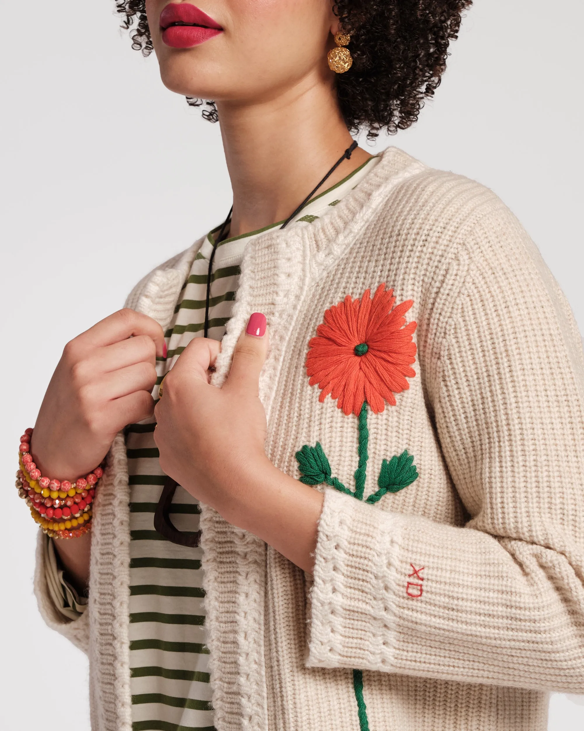 Border Flower Cardigan