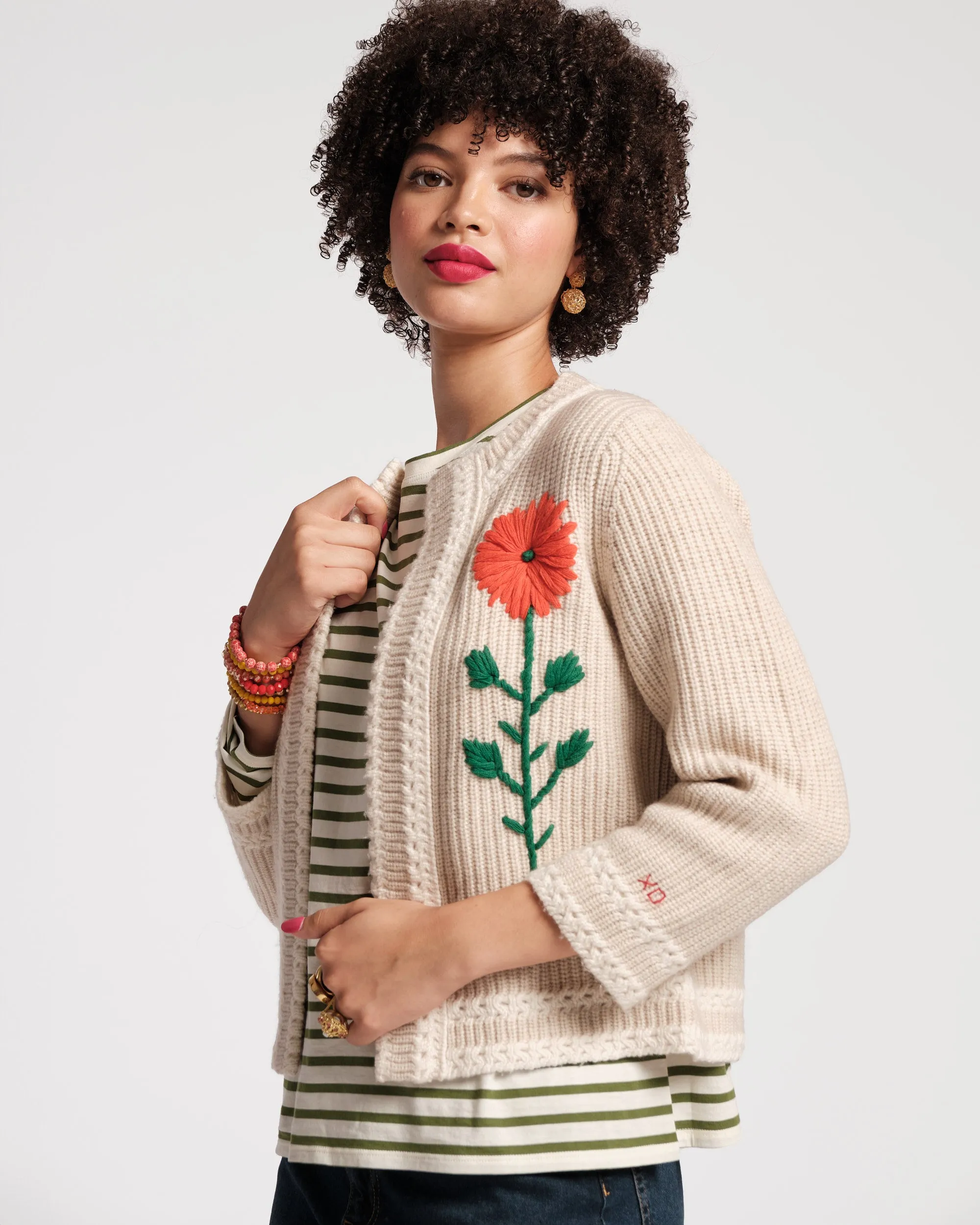 Border Flower Cardigan