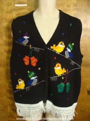 Christmas Birds Cute Christmas Sweater Vest