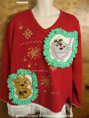 Christmas Stars Cat Christmas Sweater