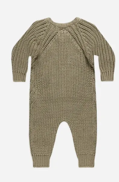 Chunky Knit Jumpsuit - Olive