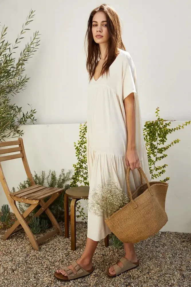 Cotton Jersey Tunic Maxi Dress