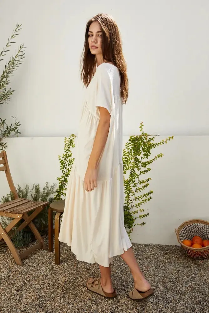 Cotton Jersey Tunic Maxi Dress