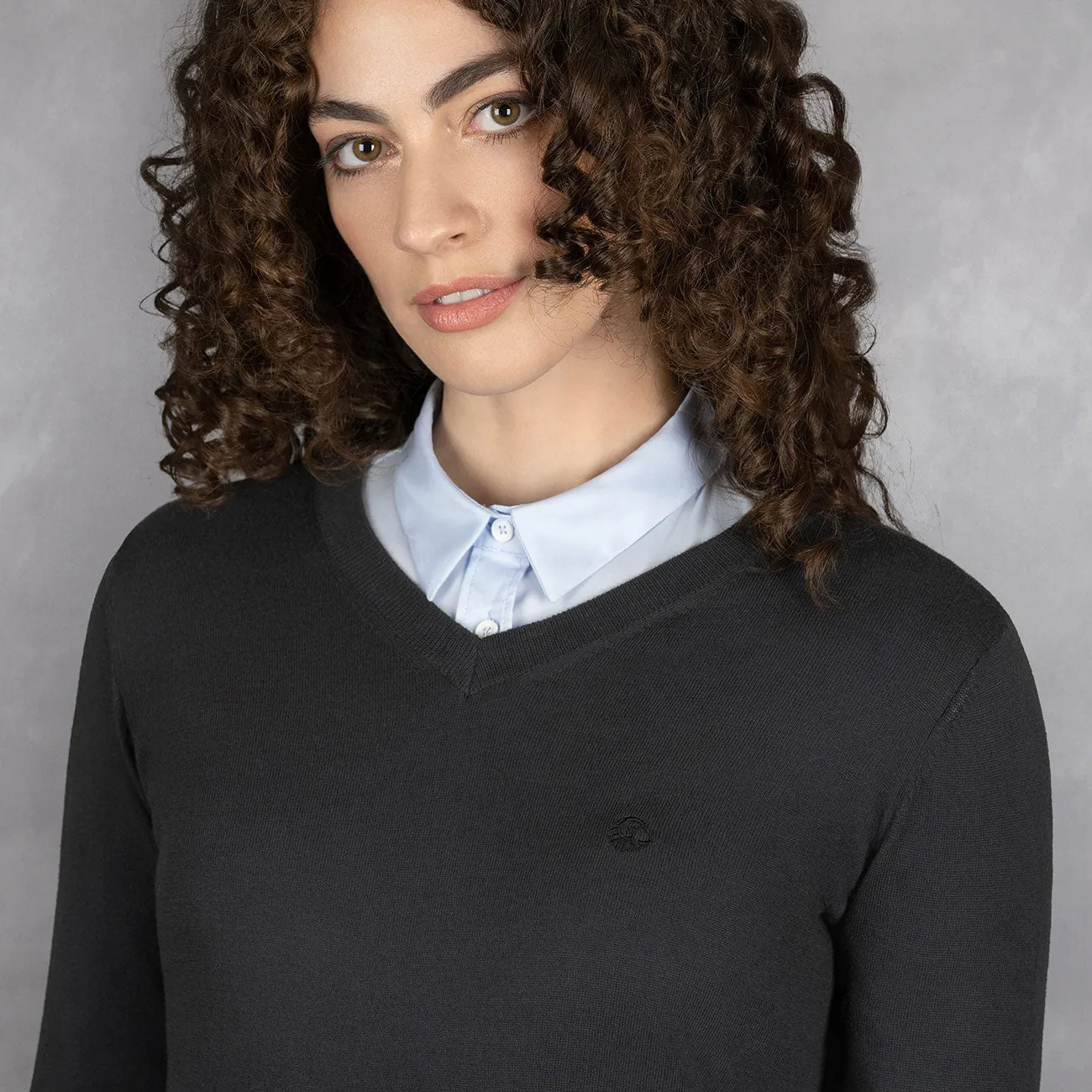 Cotton Pullover V-Neck Women