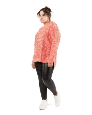 Danica Cable Knit Sweater | Pink