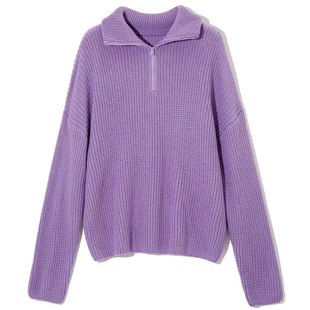 Danish Pastel Zip Up Jumper