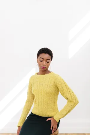 Domina Cable Pullover in Organic Merino