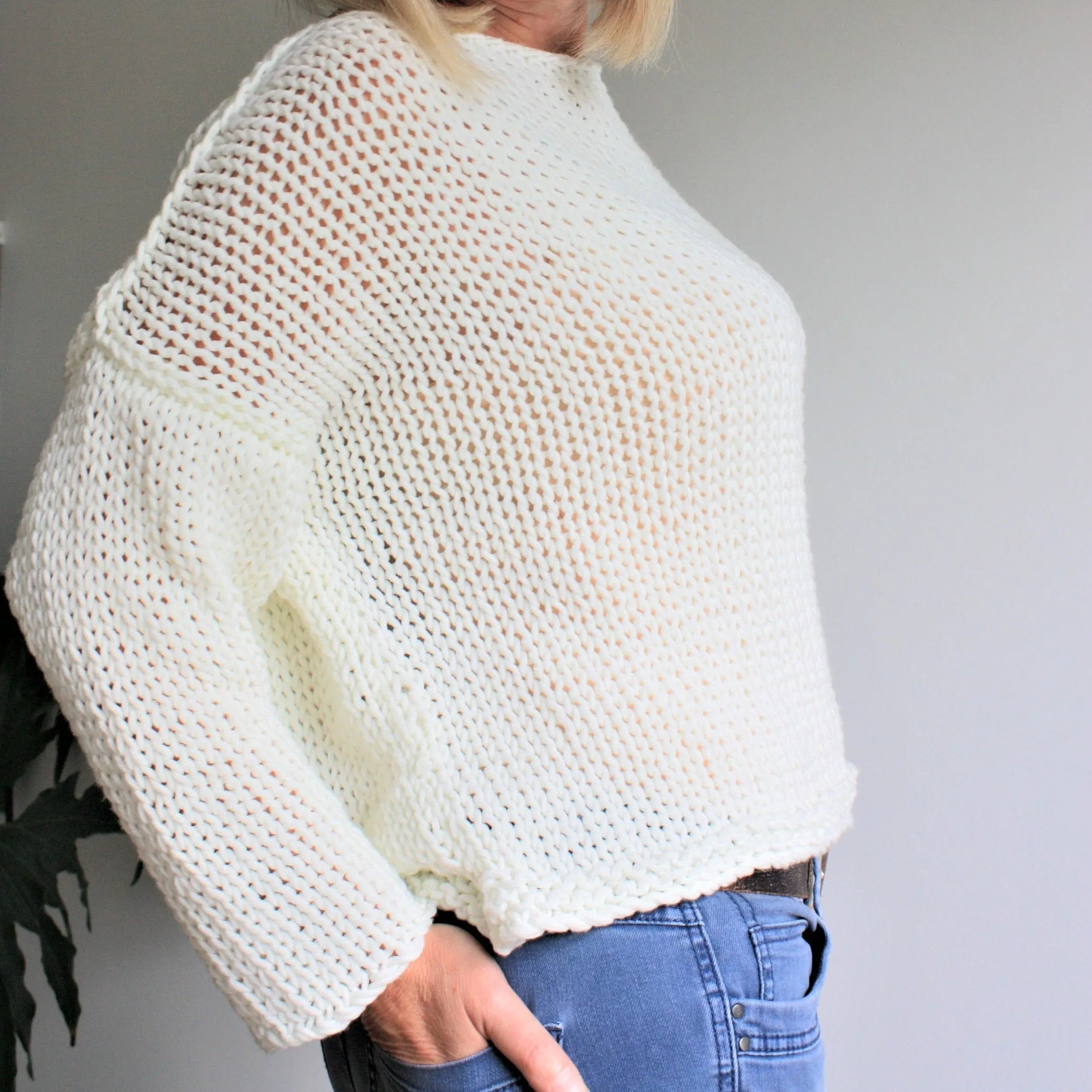 Easy Knitting Pattern - Best Beginners Easy Knit Sweater