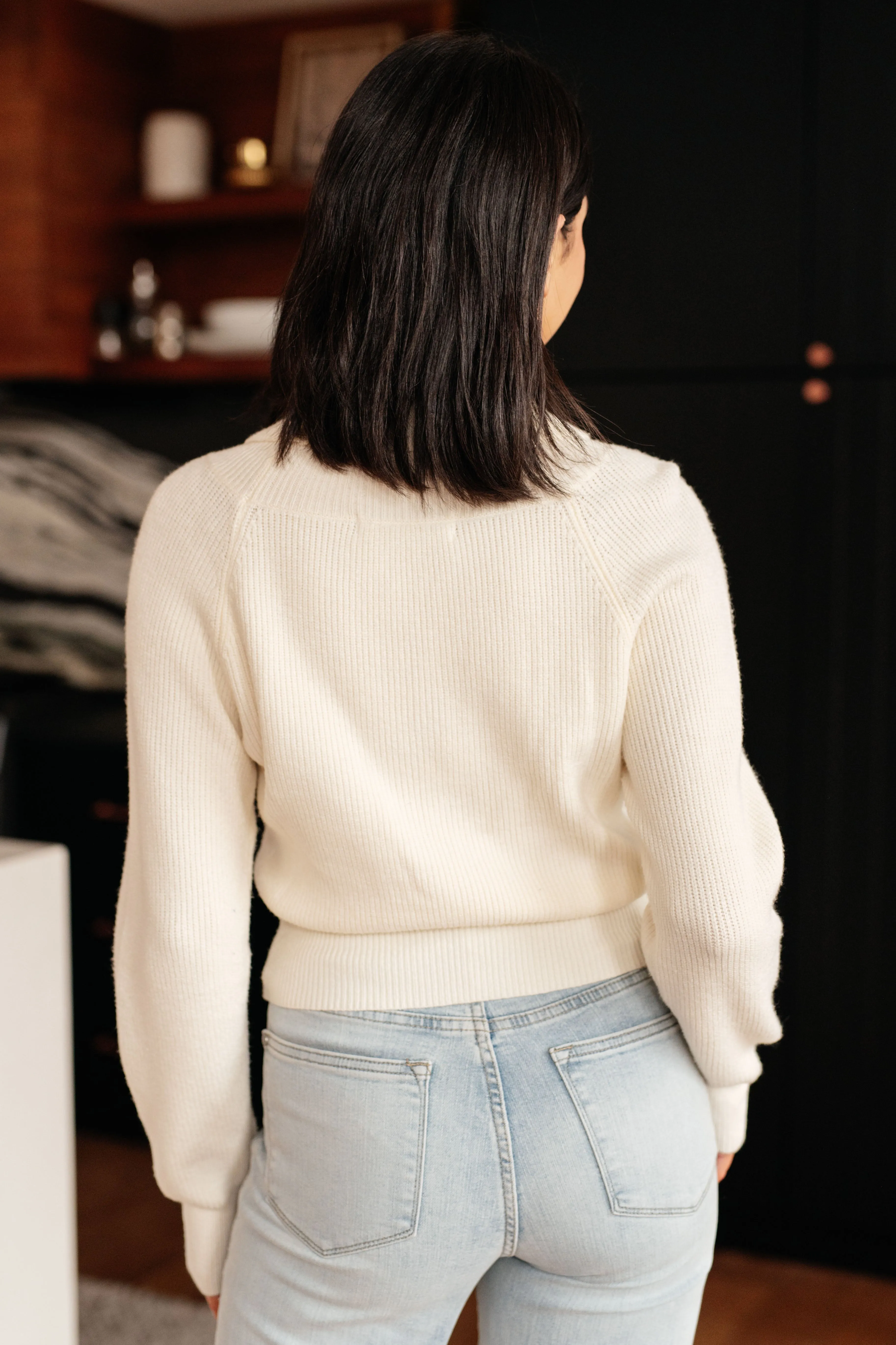 Elaina Surplice Crop Sweater