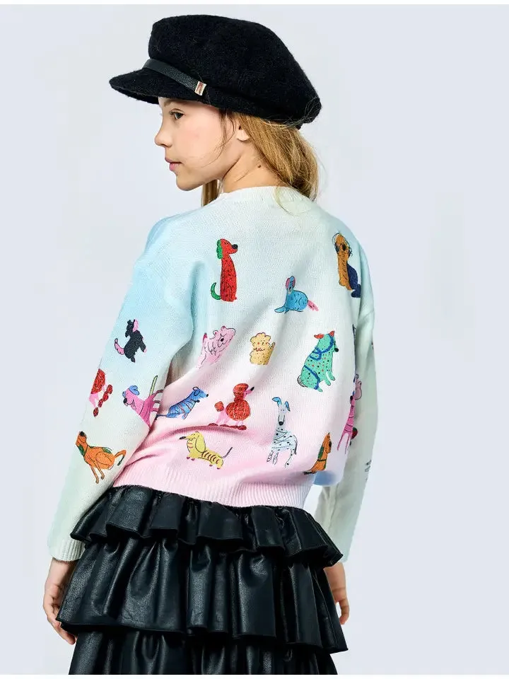 GBY All Over Dog Printed Sweater