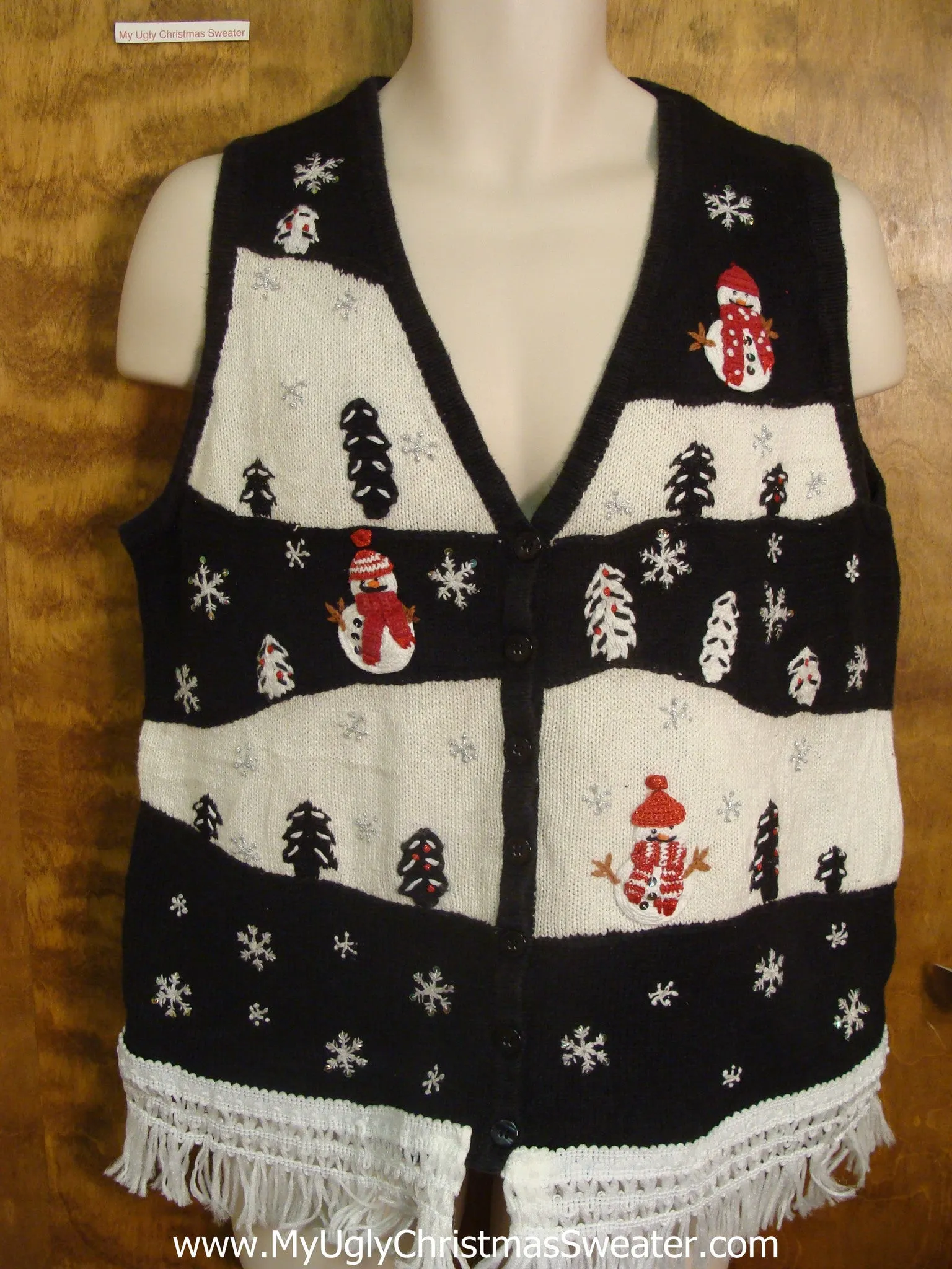 Hills of Snowmen Ugly Sweater Vest