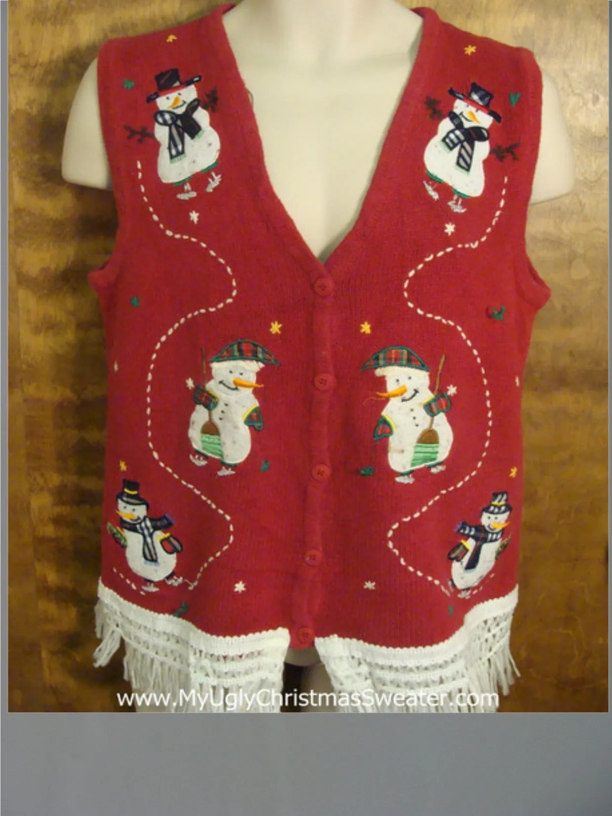 Holiday Snowman Ugly Christmas Jumper Vest