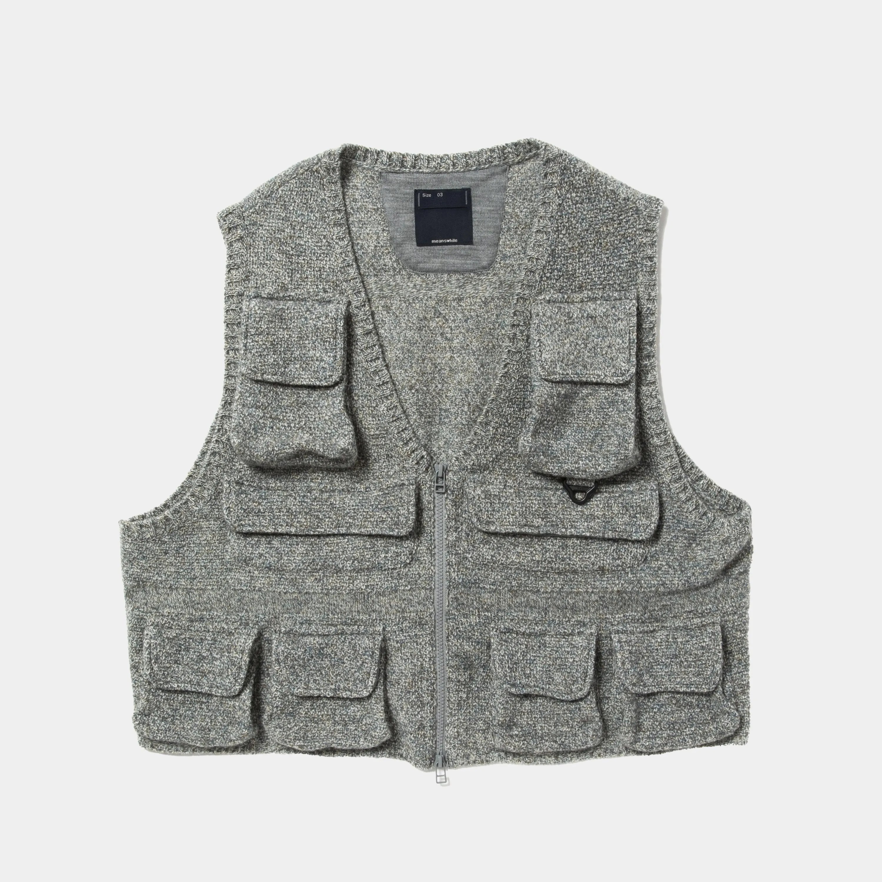 Knit Luggage Vest (Blue Grey) / MW-KT22202