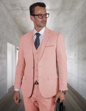 LAZARO PINK SLIM FIT 3 PC SUIT