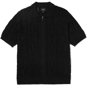 Monogram Jacquard Zip Sweater (BLACK)