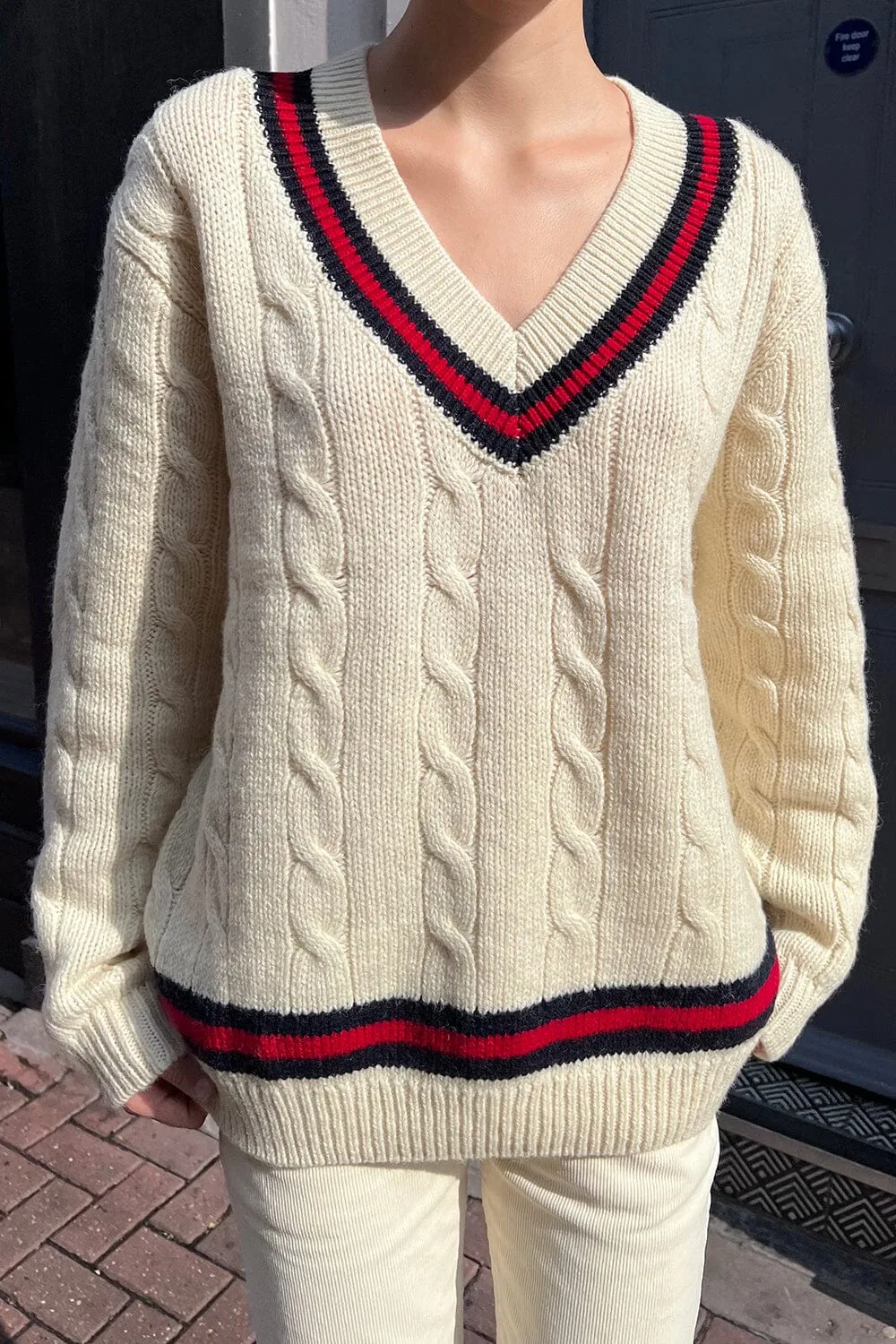 Nikki Heavy Wool Stripe Sweater