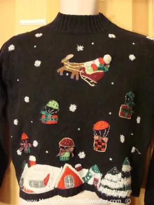 Parachute Presents on a Festive Christmas Sweater