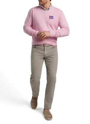 Peter Millar Crown Heritage Cashmere Custom V-Neck Sweaters, Palmer Pink