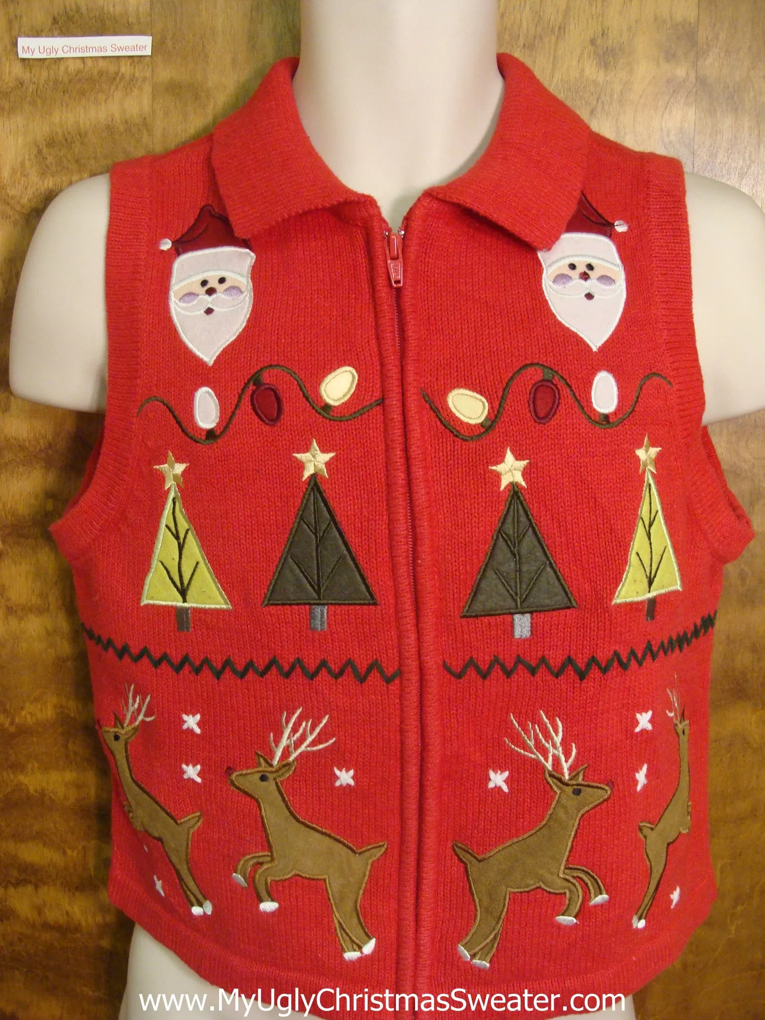 Prancing Reindeer Funny Christmas Sweater Vest