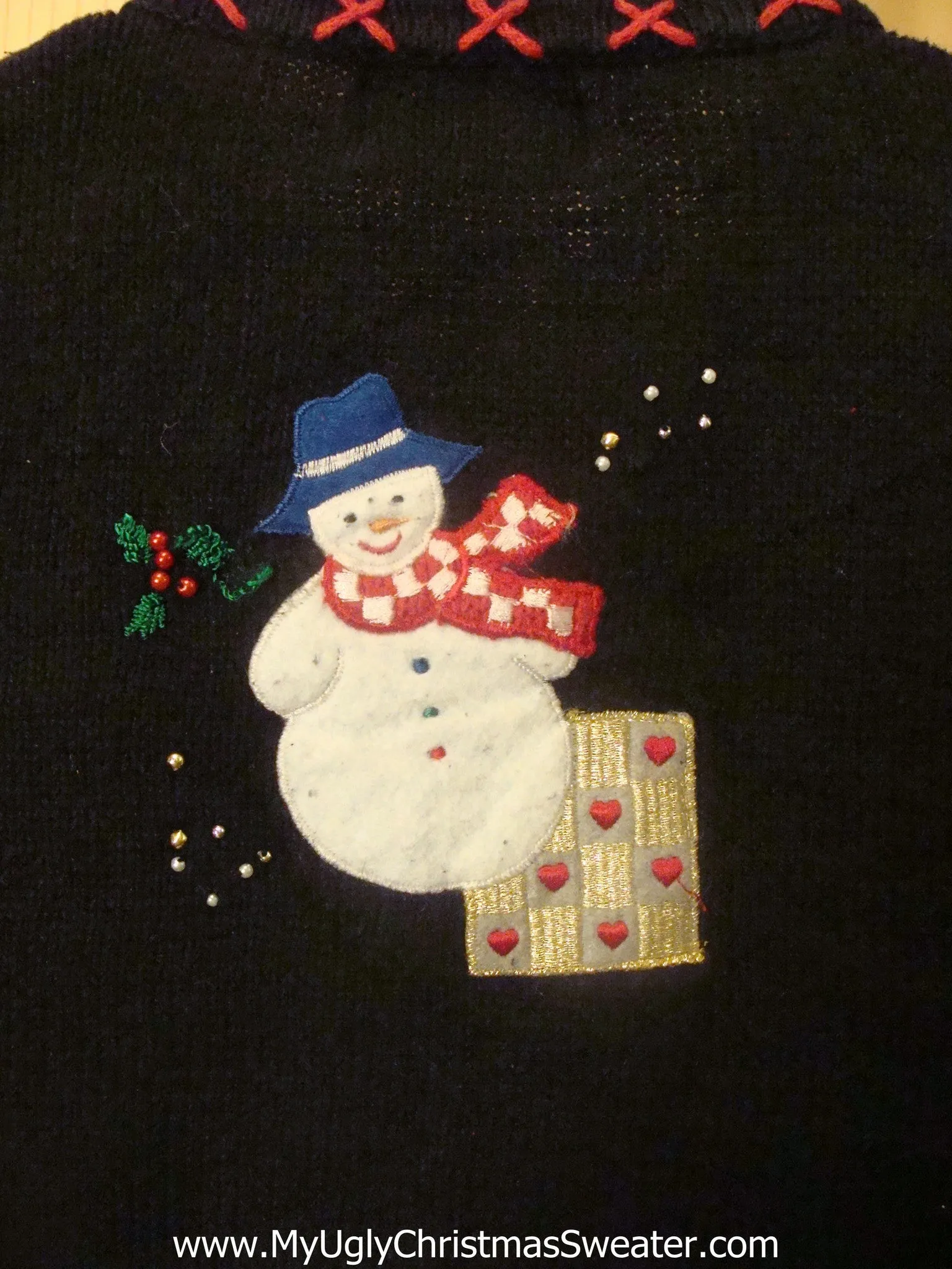 Quits and Snowmen Crafty Funny Christmas Sweater Vest