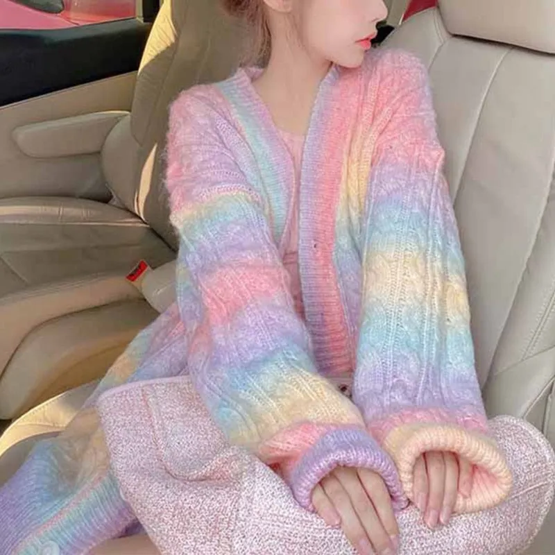 Rainbow Knit Cardigan