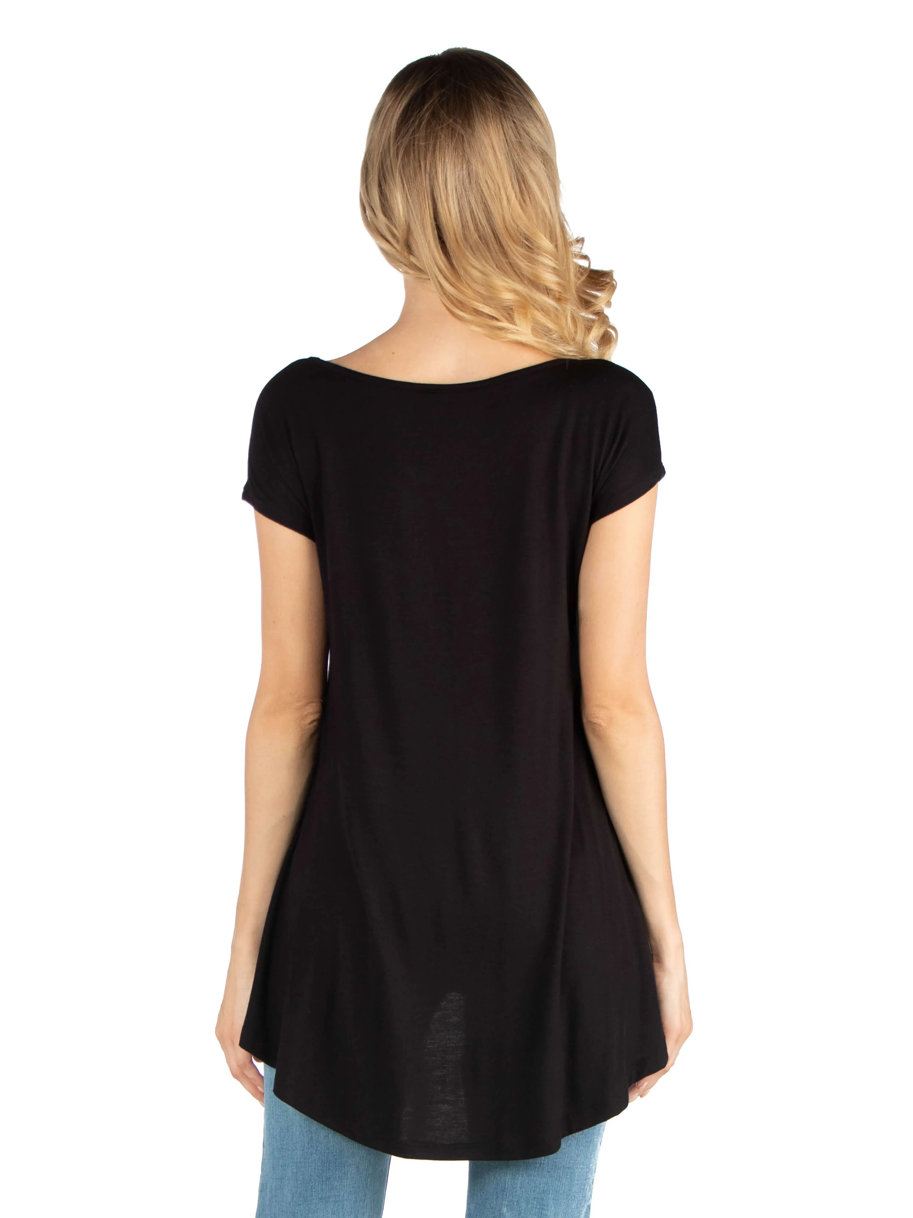 Scoop Neck High Low Maternity T Shirt