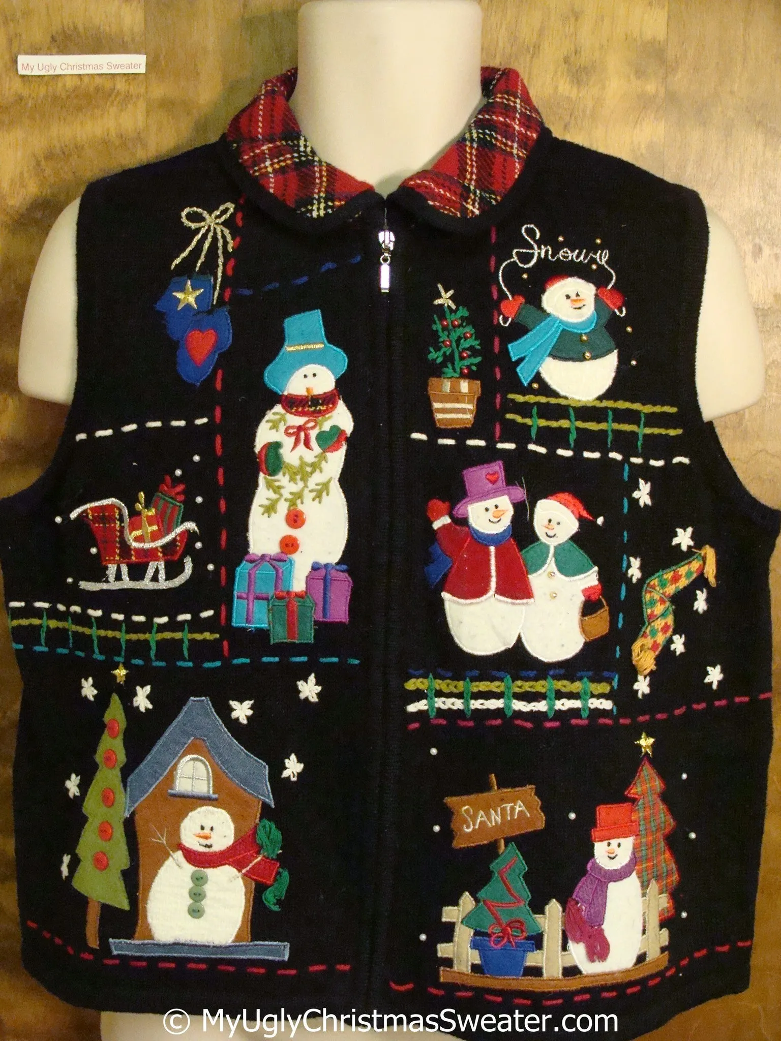 SNOW and SANTA Ugly Christmas Sweater Vest