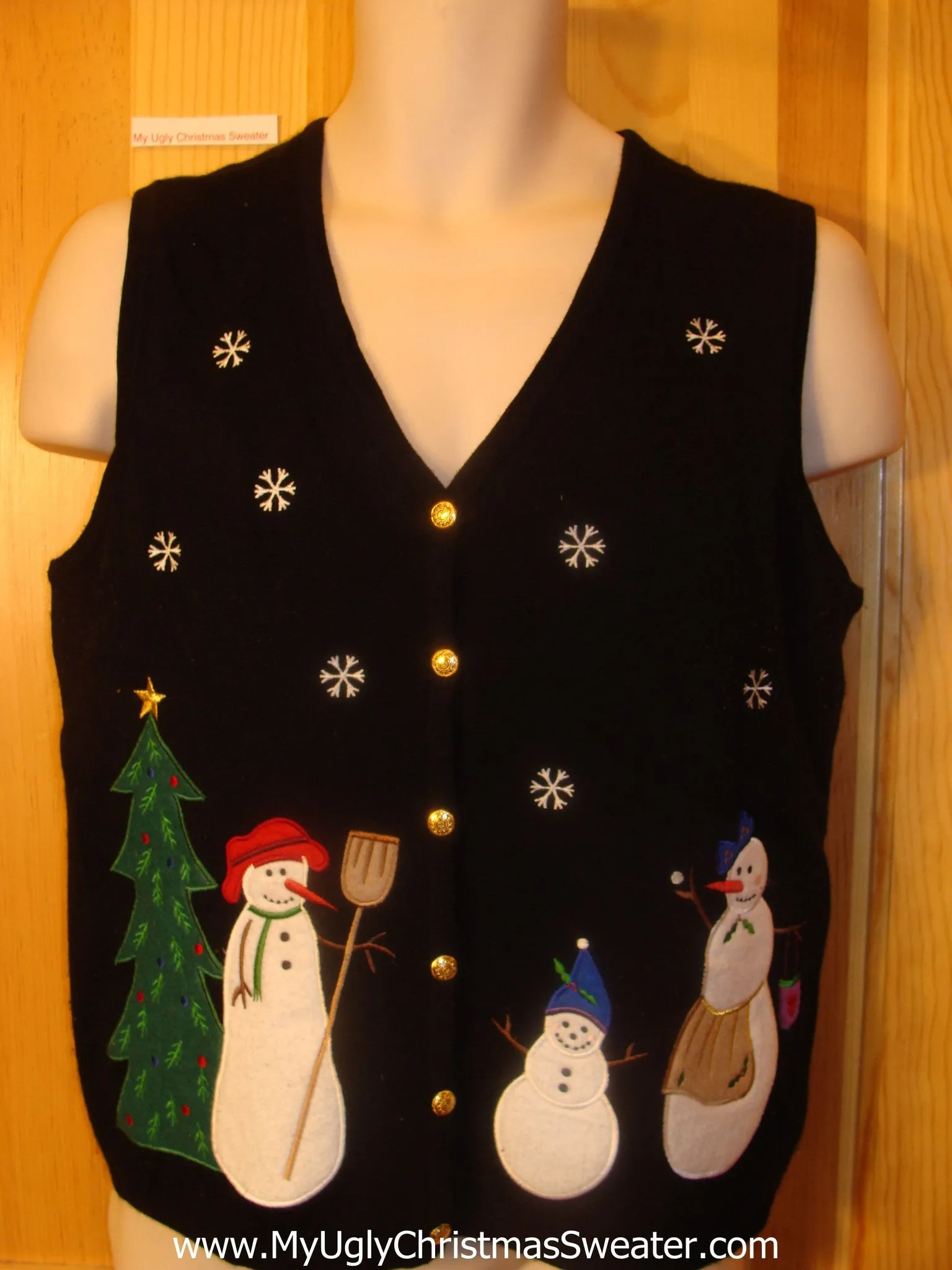 Snowman Family Funny Christmas Sweater Vest