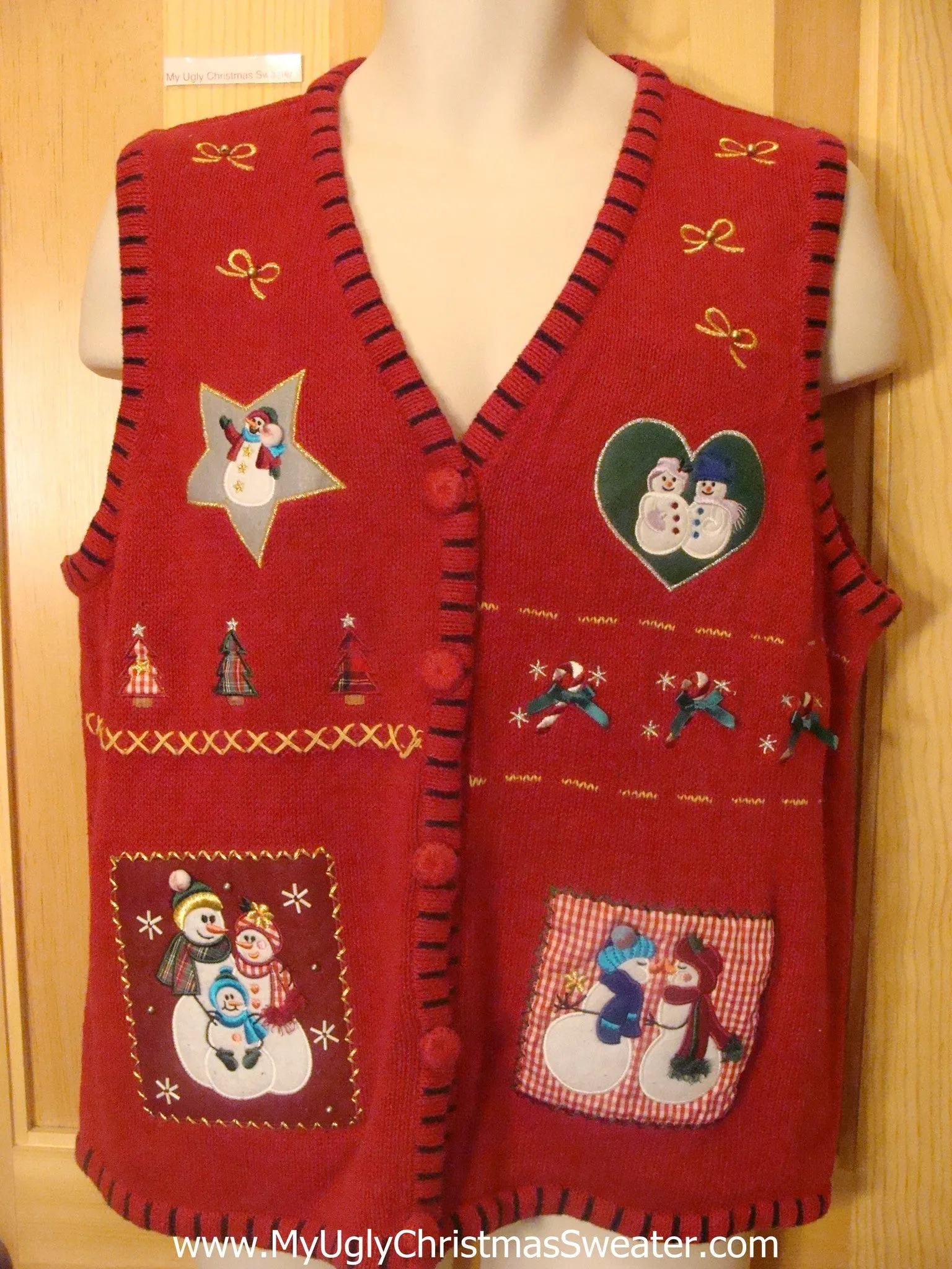 Snowman Lovefest Funny Christmas Sweater Vest