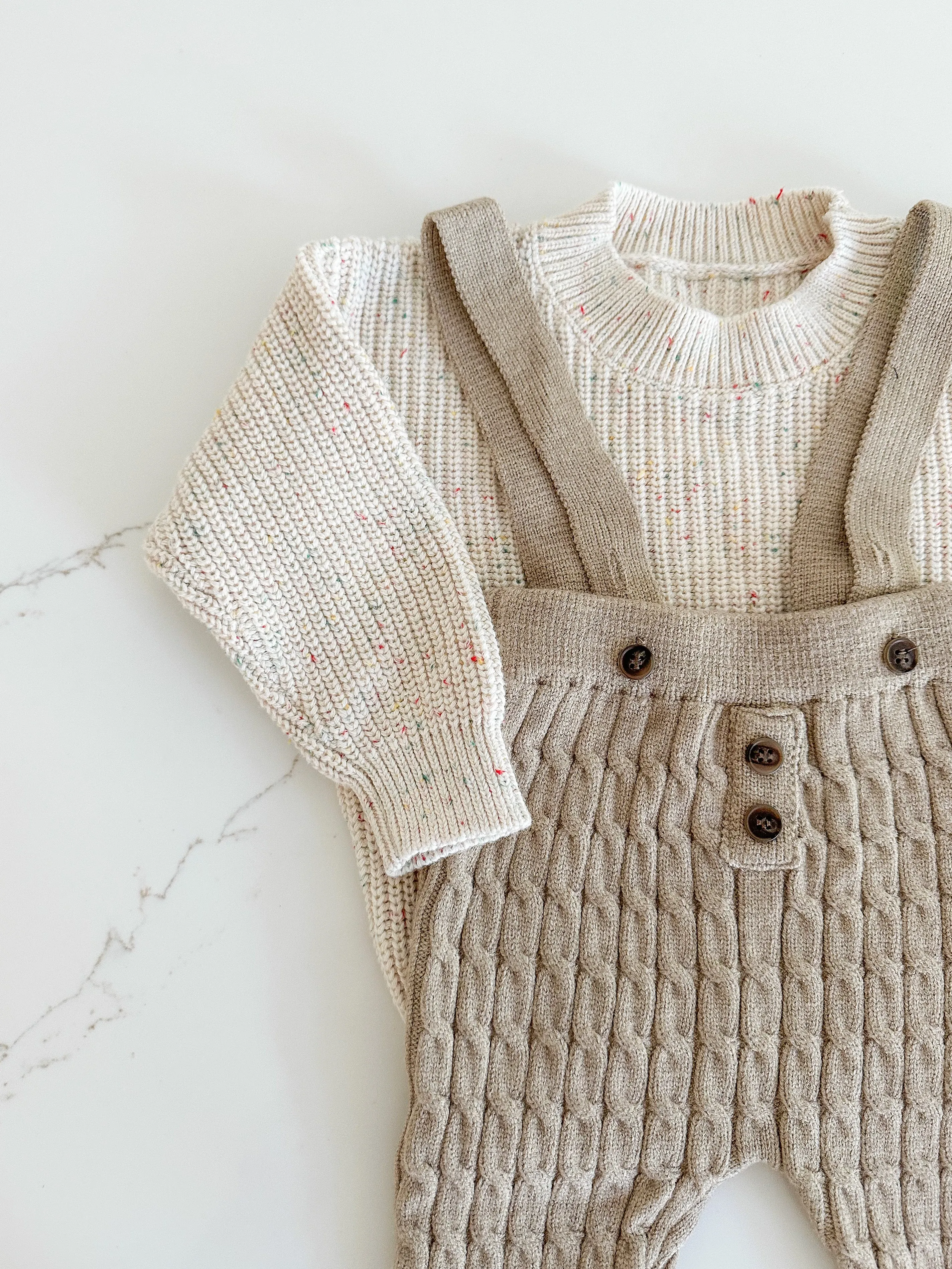 Speckled Chunky Sweater - Oat