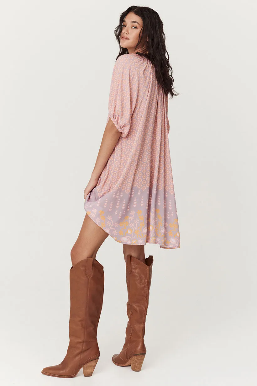 Spell - Sweet Nothings Button Through Tunic Dress - Sugar Plum