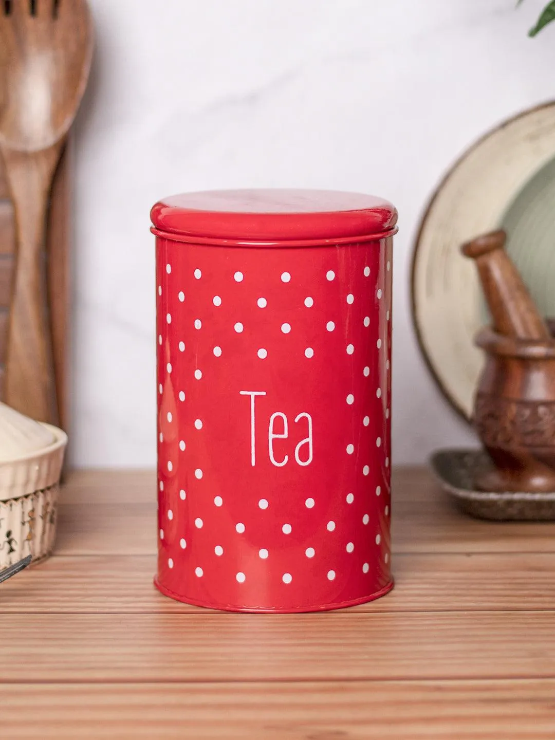 Stylish Red Tea Jar