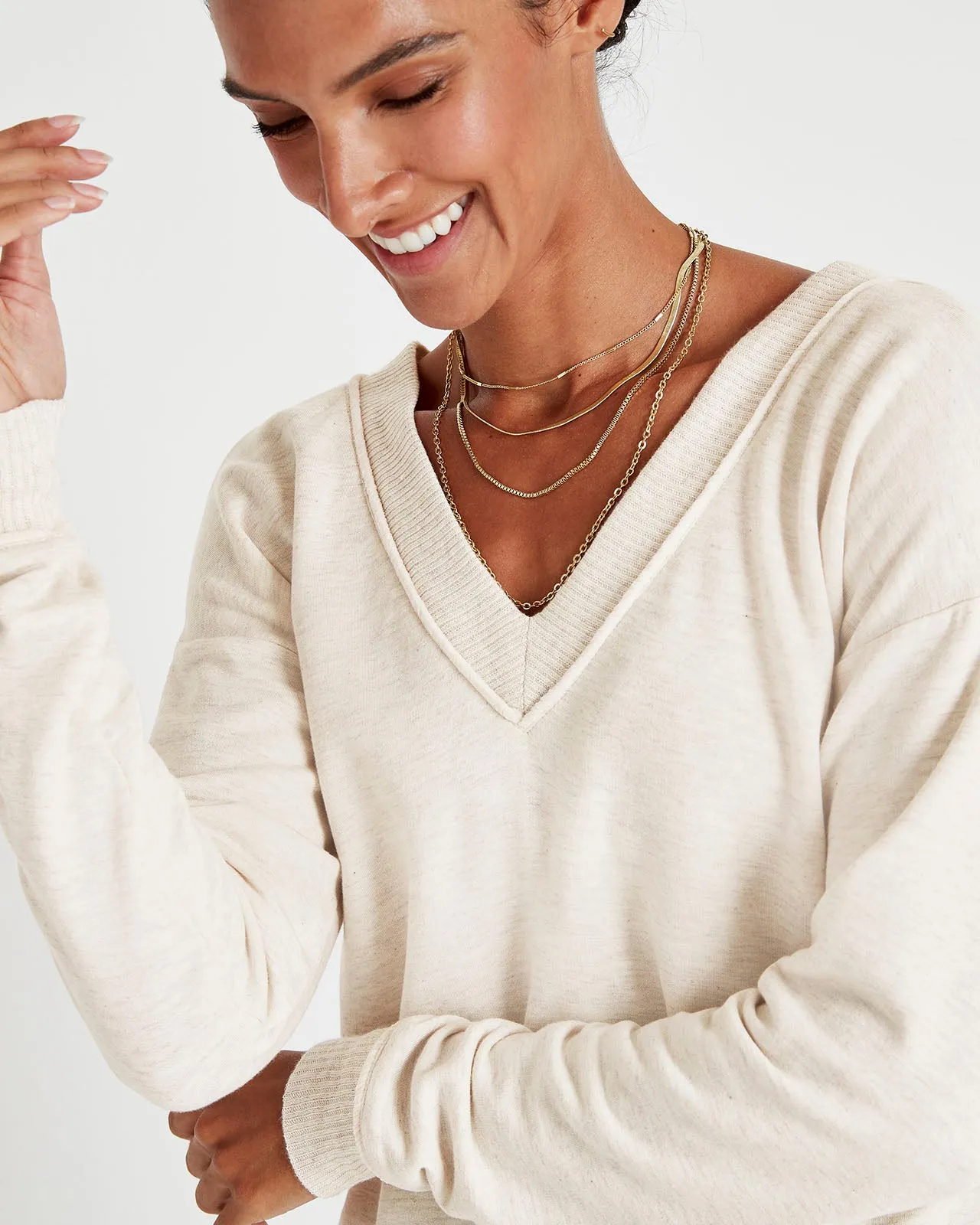 Supersoft Cloudberry V-Neck Pullover