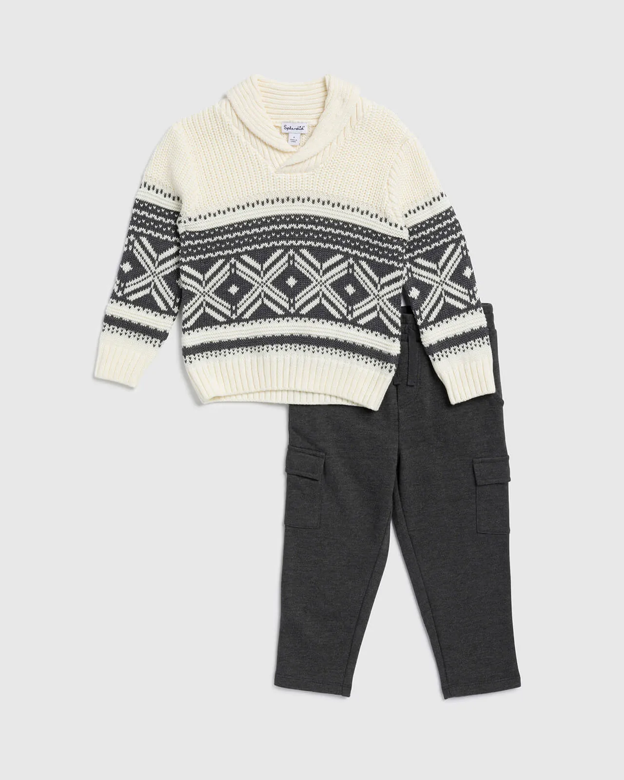 Toddler Boy Fair Isle Sweater Set