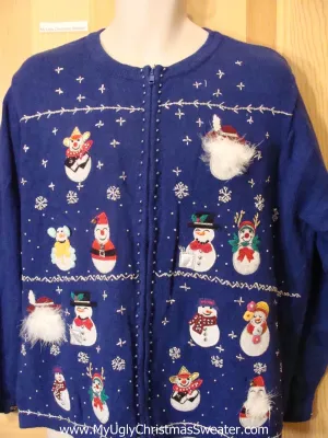 Ugly Blue Christmas Sweater  Womens Mens XXXL