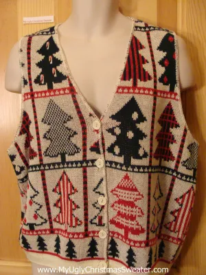 Ugly Christmas Sweater 80s 2sided Horrible Vest