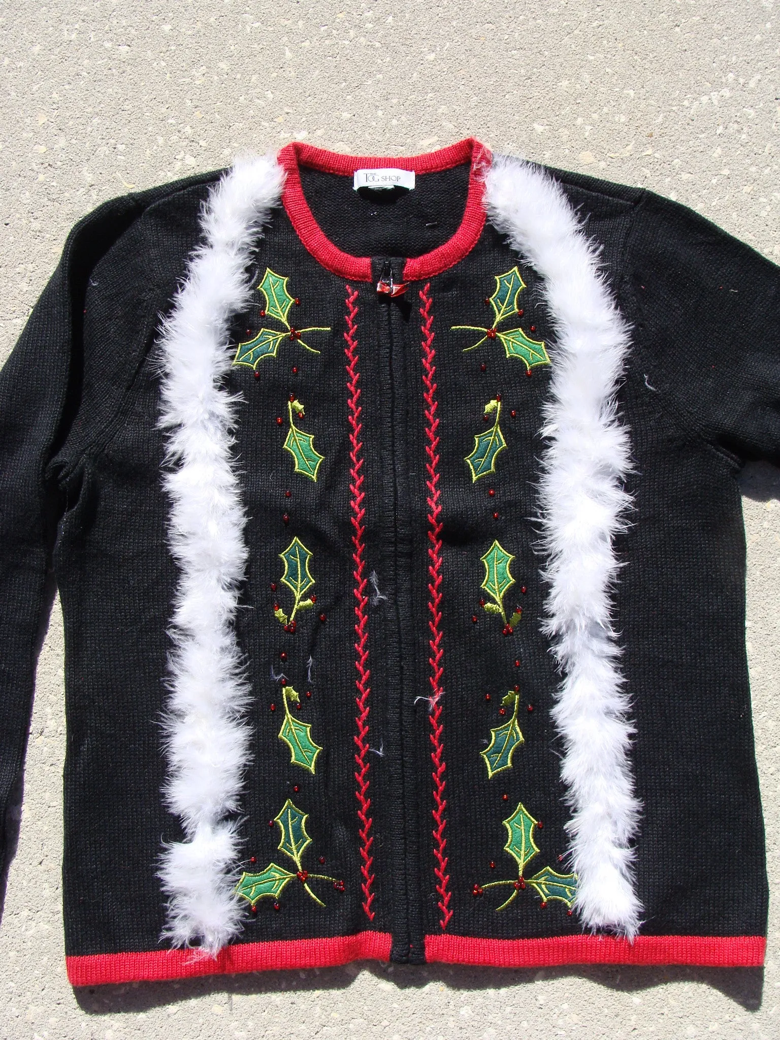 Ugly Christmas Sweater Party Jumper with Festive Ivy