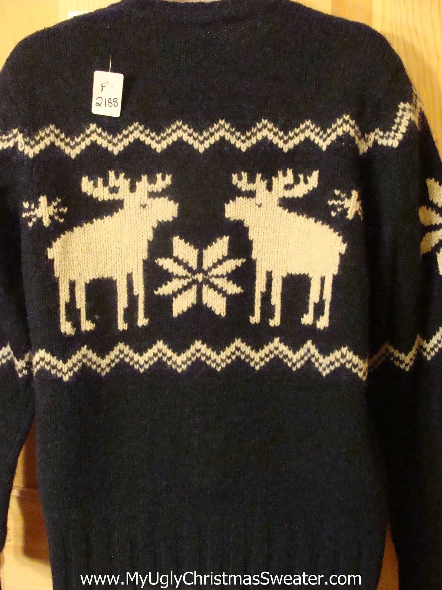 Ugly Christmas Sweater Vintage Style Reindeer Moose