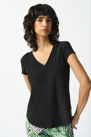 V-NECK TOP WITH LINK DETAIL