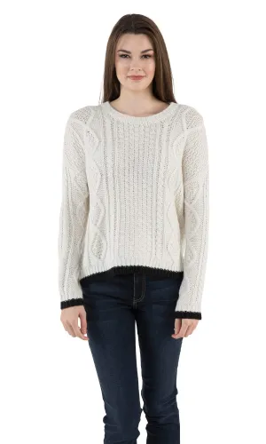 Velvet by Graham & Spencer Joan Cable Knit Sweater