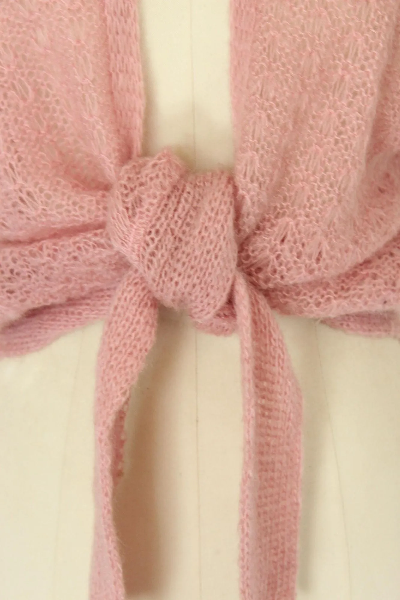 Vintage 1990s 2000s Pink Knit Wrap Cardigan