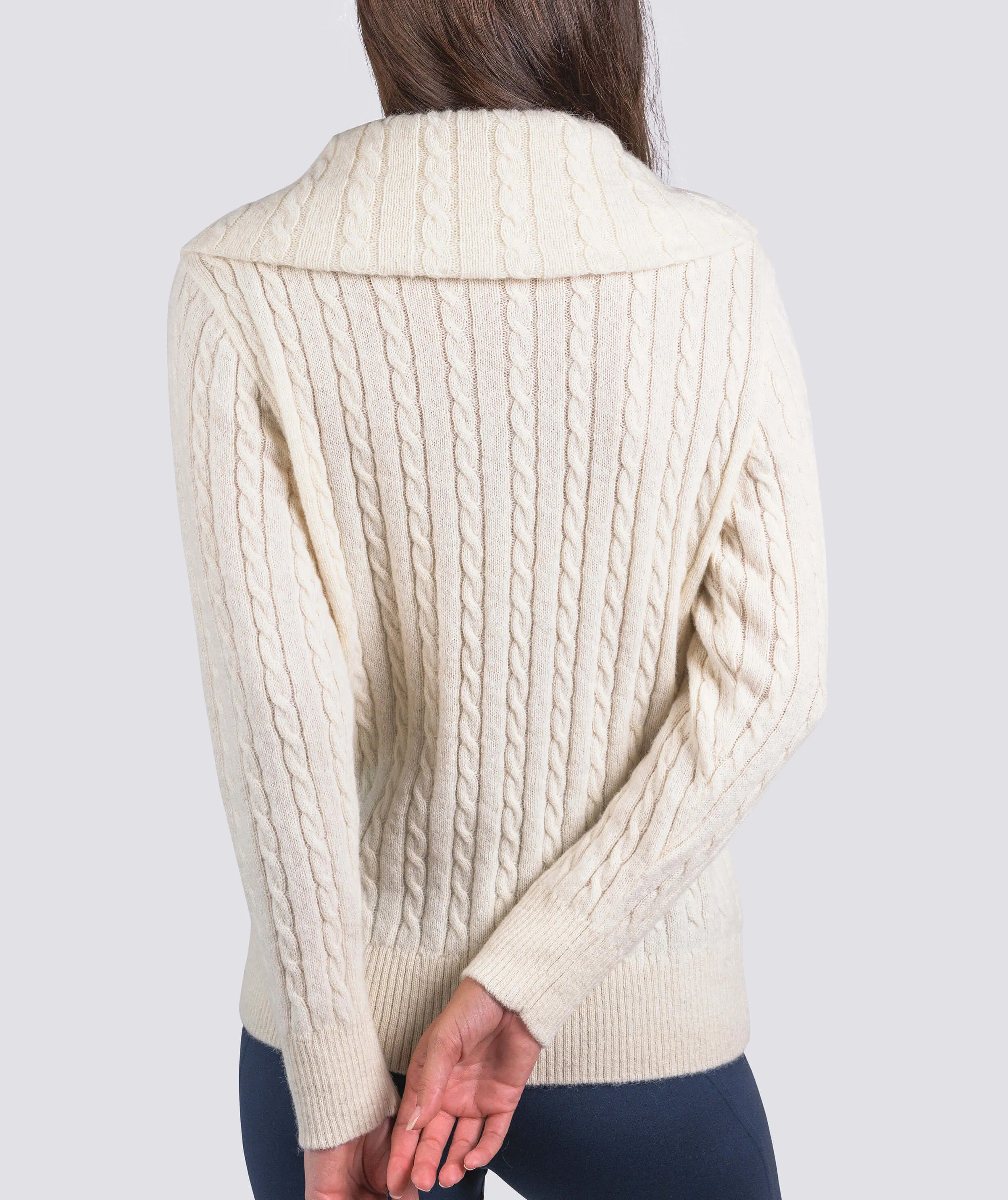 Women's Aurora Half-Zip Cable Knit Sweater