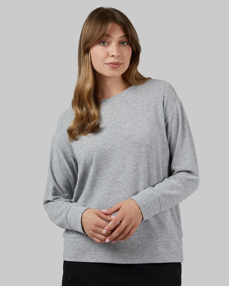 WOMEN'S SOFT SWEATER KNIT CREW TOP