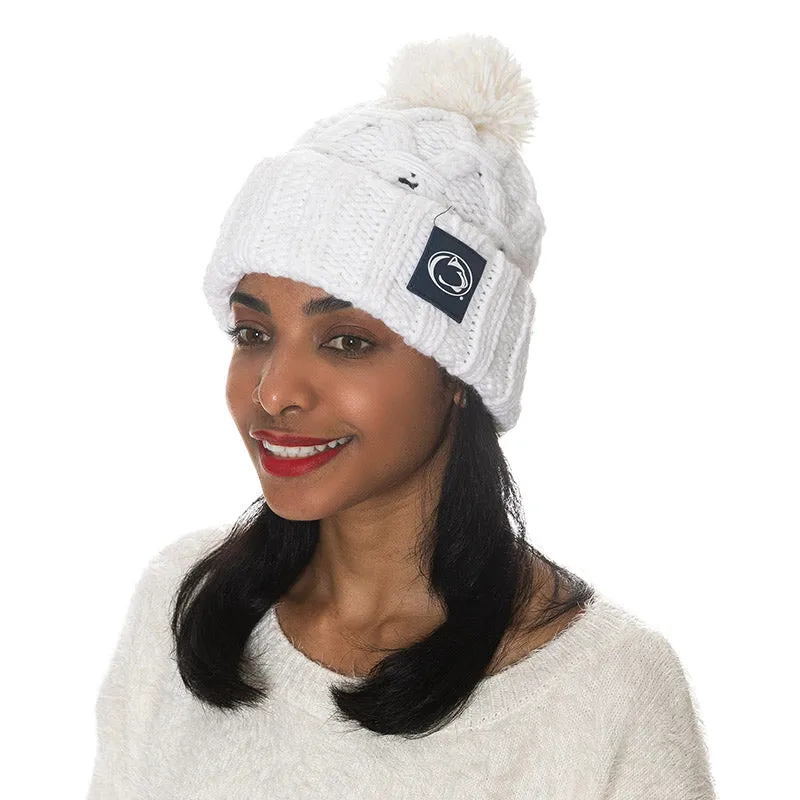 ZooZatz Chunky White Knit Hat